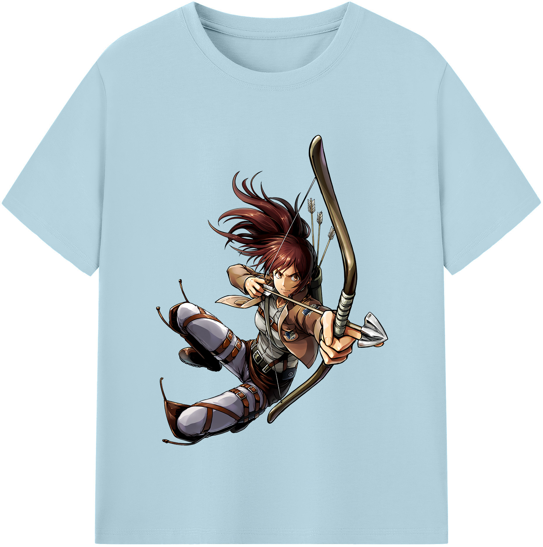 （画像用） 進撃の巨人 サシャ·ブラウス Attack on Titan Sasha Blaus 綿100％半袖Tシャツ（フロントプリント）